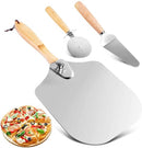 Pizza peel shovel set with Wooden Handle