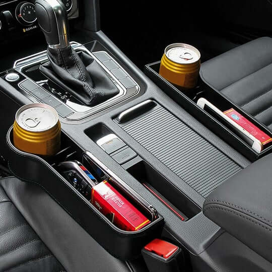 Leather Car Seat Storage Box Organizer